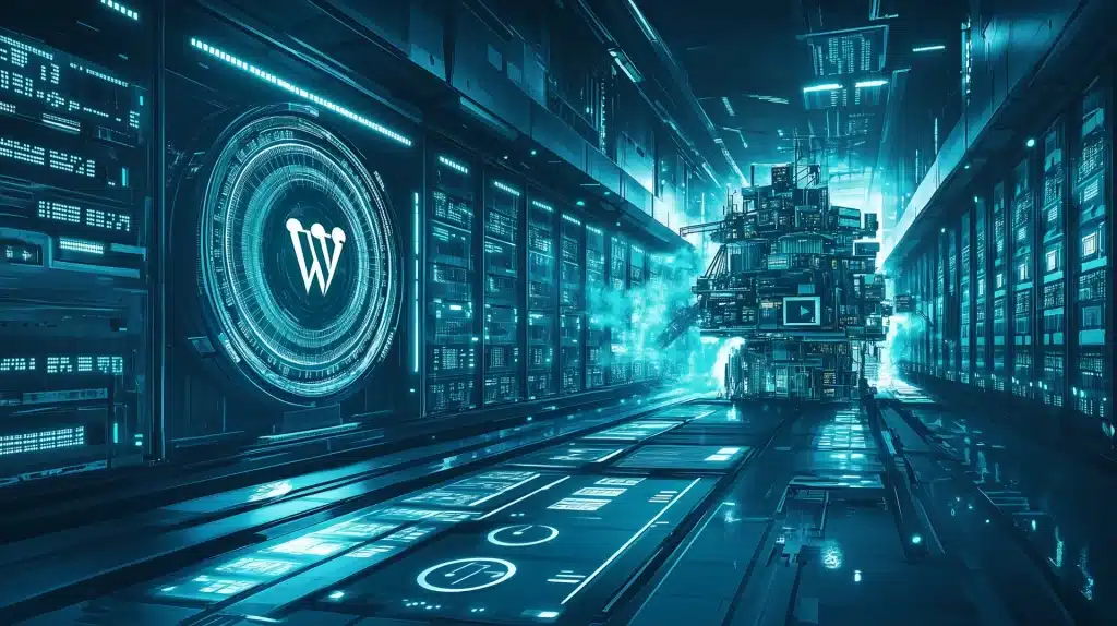 AI generated image of a server setup.